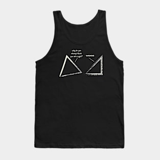 Nerdy Triangles Talking - Funny Geometry Tank Top